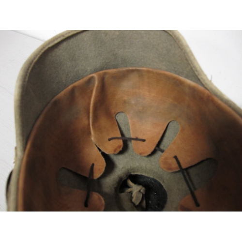 796A - A WWI German Saxon Felt Czapka, with Saxon helmet plate to centre, helmet is complete with Reichs co... 