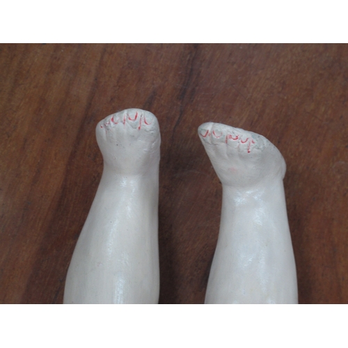 1129 - Two Bisque Headed Open Mouthed Composition Dolls to include; Kestner Mould No. 136.6 20, 20 Inches i... 