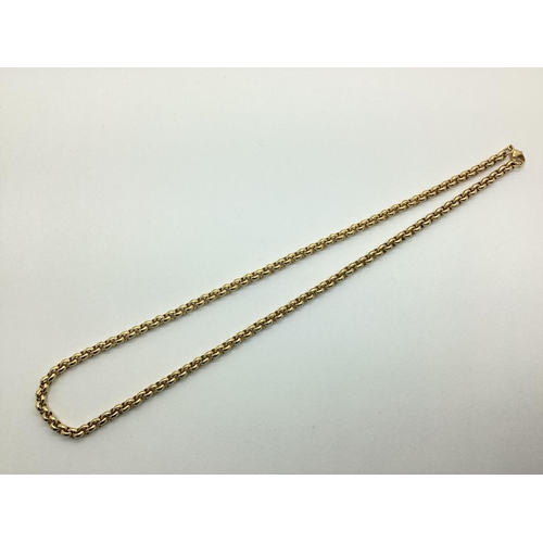 182 - A Modern 9ct Gold Belcher Link Chain, of uniform design (overall weight 42grams).