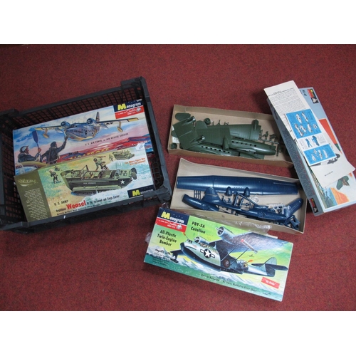 365 - Four Plastic Model Kits by Monogram all with a military theme to include #PA20.49 SA-16B Albatross A... 