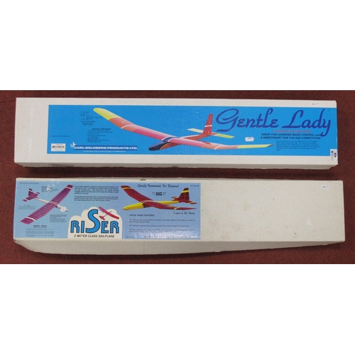 428 - Two Balsa Wood 2 Meter Class Sailplane kits by Carl Goldberg Products Ltd and Sig, unchecked for com... 