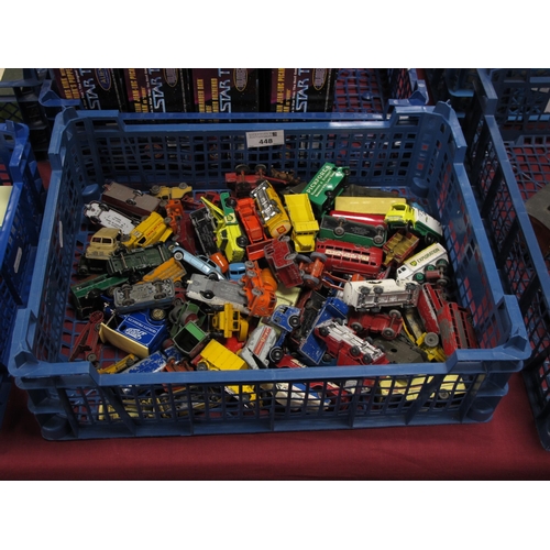 448 - A quantity of mainly Matchbox 1-75s regular wheel Diecast models, plus some Husky. All playworn/ rep... 