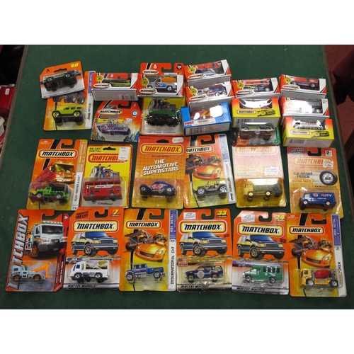 451 - Approximately Twenty Five Matchbox diecast model vehicles to include #24 Chevy Transport Bus, TV New... 