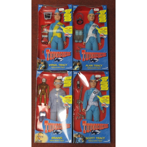 485 - Four Thunderbirds Plastic Action Figures by Vivid Imaginations, to including Brains, Virgil Tracy, S... 