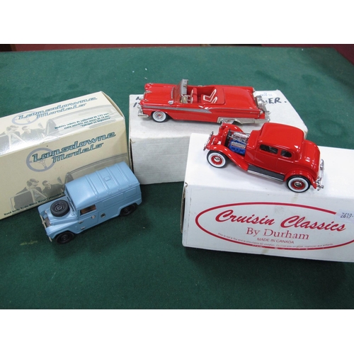 535 - Three 1:43 Scale Diecast / White Metal Model Cars, comprising of Landsdowne Models #LDM .40 1960 Aus... 