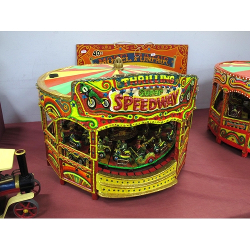 609 - A scratch built model depicting a 1940's Travelling Fun Fair (scale unknown) possibly built circa 20... 