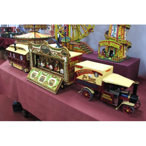 609 - A scratch built model depicting a 1940's Travelling Fun Fair (scale unknown) possibly built circa 20... 