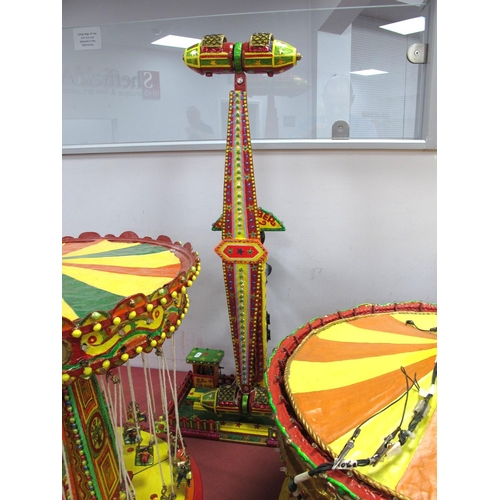 609 - A scratch built model depicting a 1940's Travelling Fun Fair (scale unknown) possibly built circa 20... 