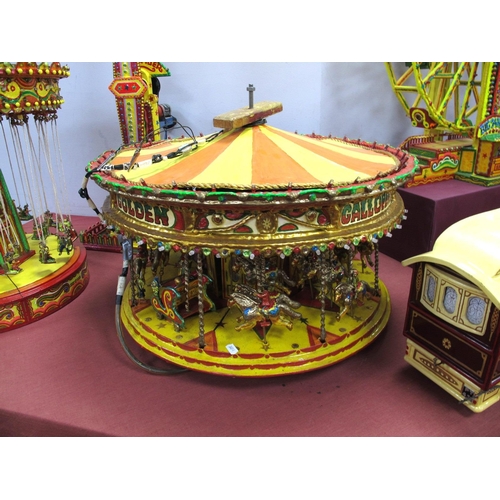 609 - A scratch built model depicting a 1940's Travelling Fun Fair (scale unknown) possibly built circa 20... 