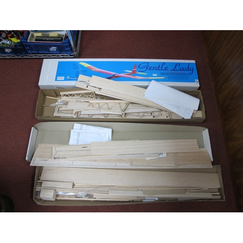 428 - Two Balsa Wood 2 Meter Class Sailplane kits by Carl Goldberg Products Ltd and Sig, unchecked for com... 