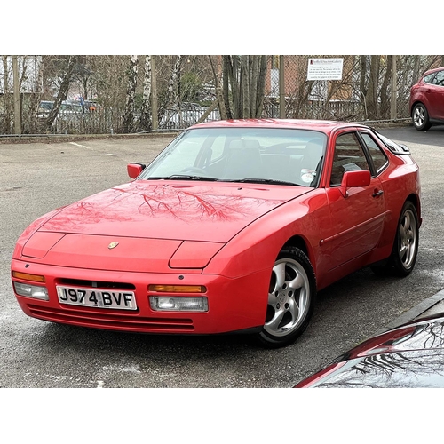 1000 - [J974 BVF]1991 Porsche 944 S2 Coupe, in Guards Red, Black leather interior. 3 litre 16-valve I4 208b... 