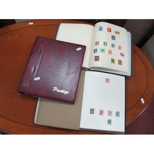 1100 - Stamps; World stamp collection, early to modern, housed in two loose leaf albums, plus an empty 'pre... 