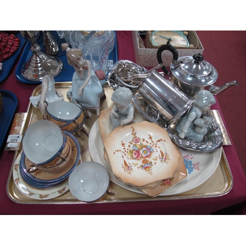 1272 - Lladro figurine Chit-Chat 5446, Nao ballerina C. Devon sandwich set, Poole 'Springtime' plate, other... 