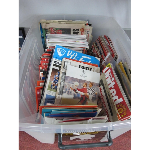 1332 - Manchester United Programmes, H & A yearbooks, Stepney testimonial draw tickets, token sheets, magaz... 