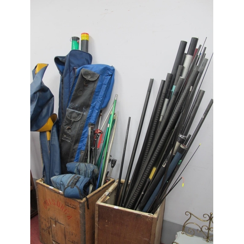 1338 - Three Rod Holdalls, quantity of bank sticks and rod tubes; Carbon Pole Sections, a large quantity of... 