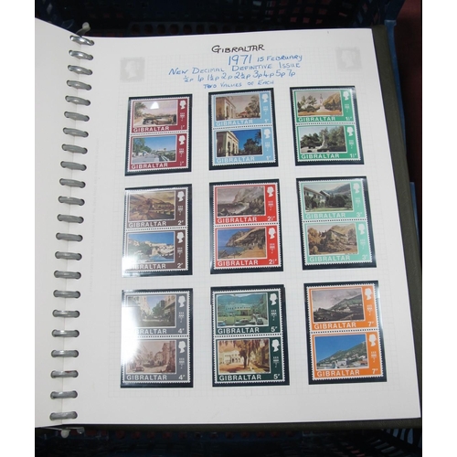 1340 - Stamps; a collection of mint stamps from Gibraltar, 1937 - 1980, noted 1938 King George VI set £1 (m... 