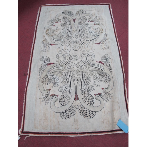 1505 - Tapestry/Rug Featuring Eight Exotic Birds, on cream ground 160 x 100cm.