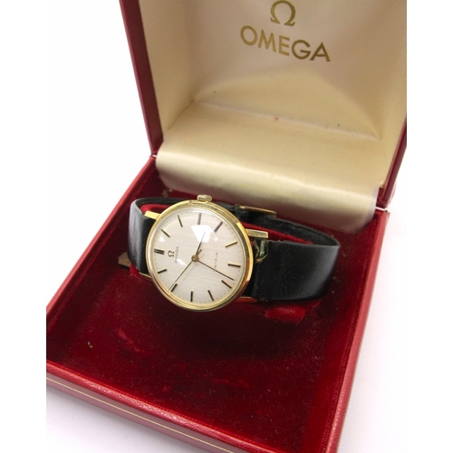 127 - Omega; A c.1970's Gent's Wristwatch, the signed dial with line markers and centre seconds, (movement... 