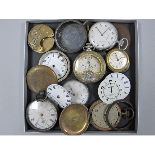 132 - Pocket Watch Dials, case parts etc (spares / repairs).