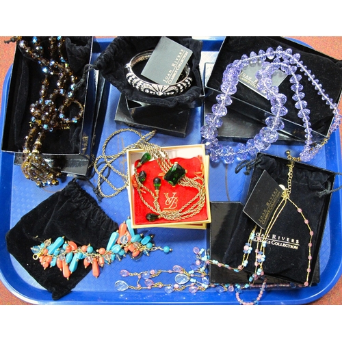 28 - Modern Joan Rivers Costume Jewellery, including necklaces and bangle (boxed); together with Vivienne... 