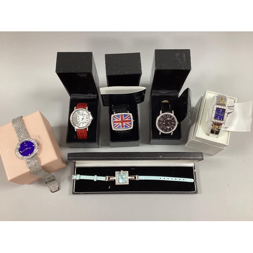 8 - Modern Ladies Dress Wristwatches, including Butler & Wilson, in original boxes, Tova Diamonique, Lav... 