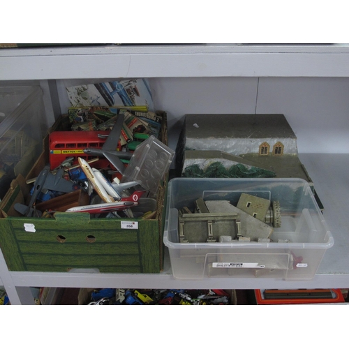 358 - An assorted collection of toys, diecast model vehicles, model aircraft, etc. to include Dapol (Jelly... 