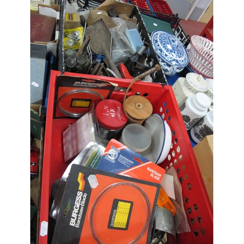 1080 - Transformer, power unit, Save D Speeder reduction gear bandsaw blades, tools, accessories- Two Boxes