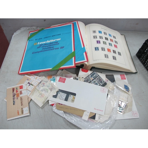 1088 - Stamps: A Collection of Great Britain Stamps, in a 'Lighthouse' loose leaf album and loose in packet... 