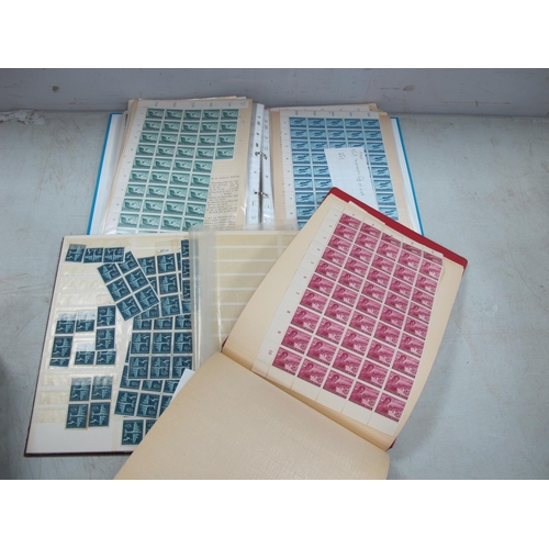 1099 - Stamps; Three Albums containing part sheets, blocks, multiples of German stamps from the third reich... 