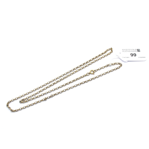 99 - A Belcher Link Chain, stamped 