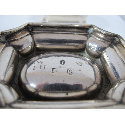 10 - A Pair of George II Hallmarked Silver Trencher Salts, Edward Wood, London 1729, initialled to the ba... 