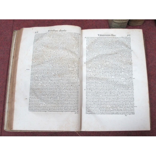 1342 - Three XVII and XVIII Century Antiquarian Vellum Bound Books - Q. Septimii Florantis, Hofmanni Lexico... 