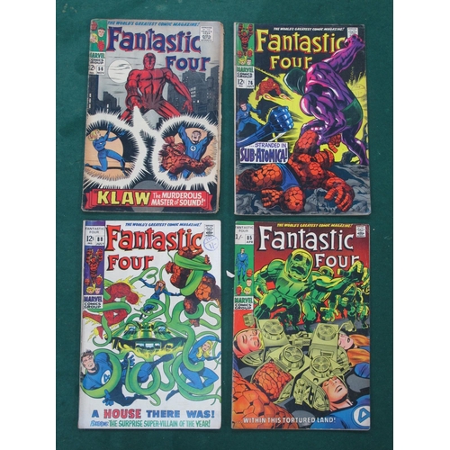 468 - Four Marvel Fantastic Four Comics. #56, #76, #85, #88. All in well read condition, faults noted.