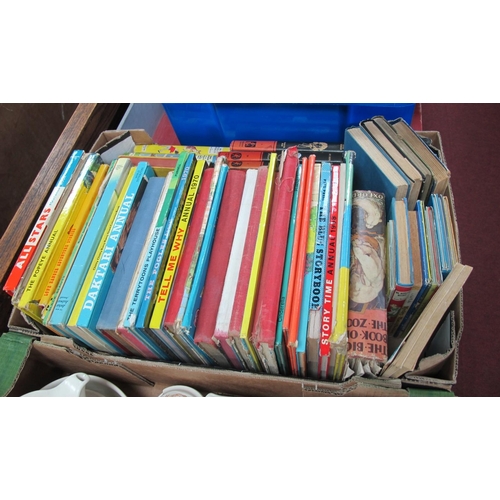 1058 - A large collection of vintage books and annuals to include Popeye Annual, Daktari, Book for boys, Gr... 