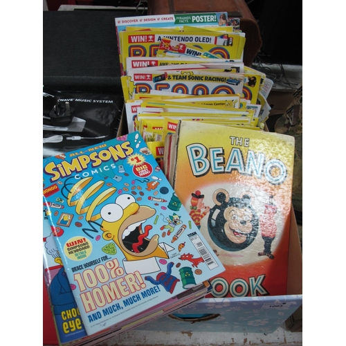 1093 - Beano: A Selection of modern comics, together with three Beano Annuals from the 60's (worn), and inc... 