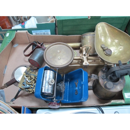 1097 - W.H Marsden & Co, Scales, Sieveert Stockholm Brass Blow Torch, Nesthill Sheffield brass sprayer, clo... 