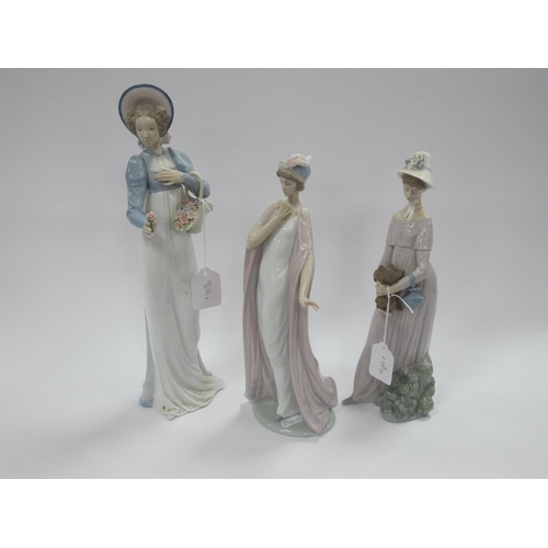 1168 - Lladro - Breathless Lady Figurine 6403, 29.5cm high, Lady admiring puppy (minor finger chip) and 'A ... 