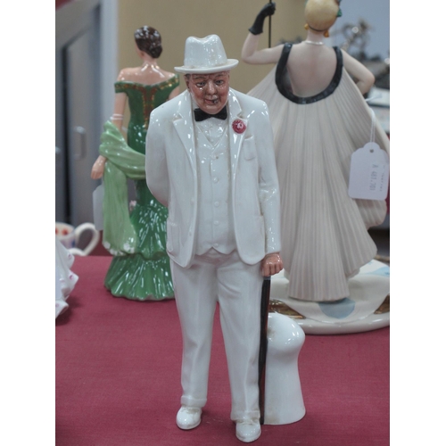 1242 - Royal Doulton Sir Winston Churchill Figurine, HN 3057, 26.5cm high