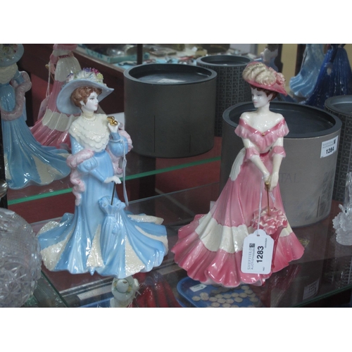 1283 - Coalport High Society Figurines - 'Lady Charlotte' 22cm high, and 'Lady Sara' (2).