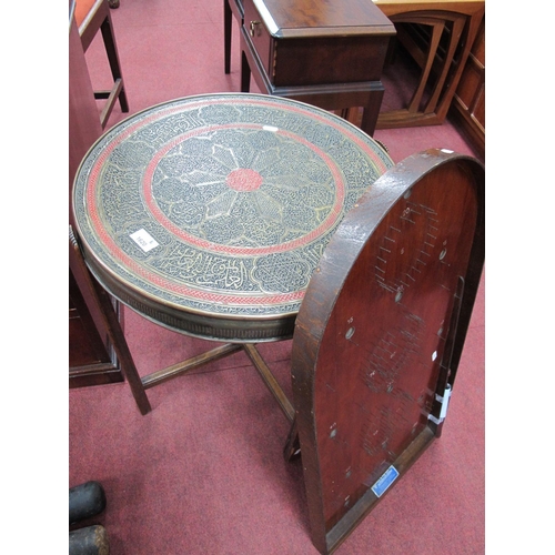 1620 - Corinthian Bagatelle, with balls and pusher. Middle Eastern folding coffee table with double-sided b... 