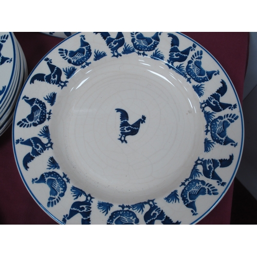 1148 - Emma Bridgewater Blue Cockerel and Hen Table Pottery, of approximately thirty-three pieces