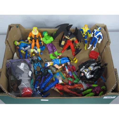 458 - Nineteen Circa 1990's Marvel Plastic Action Figures by Toy Biz to include Green Goblin, Bat Man, The... 