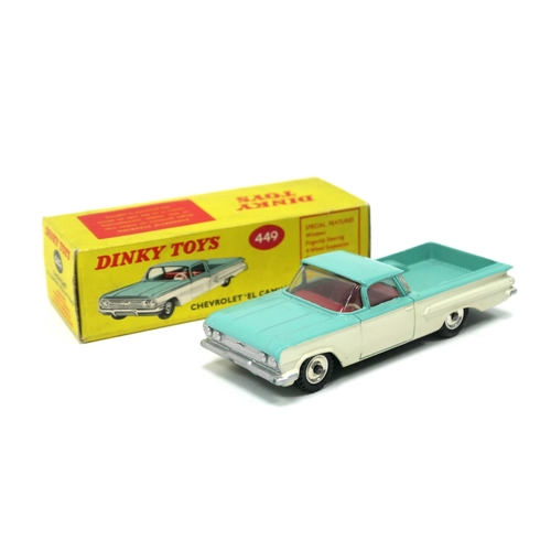 650 - Dinky Toy No 449 Chevrolet 'EL Camino' Pick Up Truck, overall very good, excellent, boxed, slight st... 