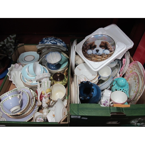 1038 - China Teaware, including Shelley, Tuscan Noritake, etc:- Two Boxes