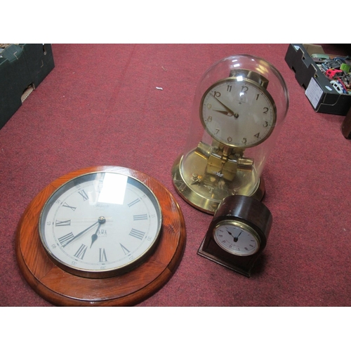 1073 - Junghans ATO Clock Under a Glass Dome, Carriage Clock Co wall clock, etc:- One Box