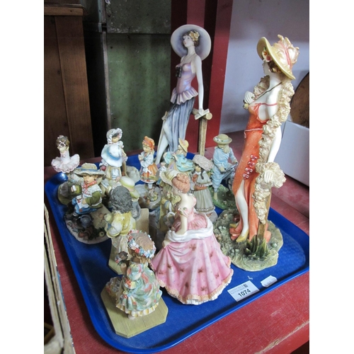 1074 - Regency Fine Arts 'A Day at The Races' Figure 29cm high, other resin figures:- One Tray.