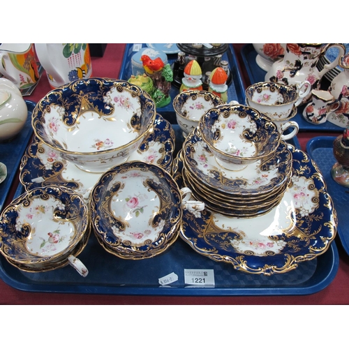 1221 - Late Victorian Part Tea Service, comprising two bread and butter plates, eight cups, seven saucers a... 