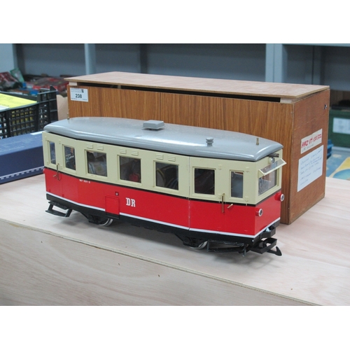 238 - A LGB Lehmann 'G' Gauge Outline Continental (DR) Powered Passenger Street Car, untested for working ... 