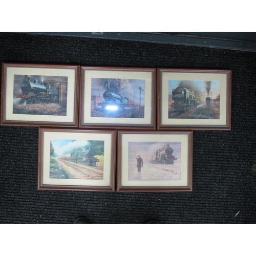 1052 - Philip Hawkins, framed prints of locomotives, books on trains, 'OO' Gauge card modelling packs, Meca... 