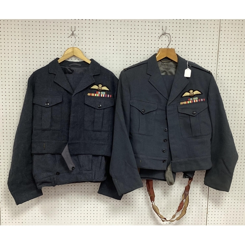 308 - Two RAF Dress Uniforms (Jacket/Trousers) Formerly worn by the WWII Fighter Pilot Veteran F/O A Bingh... 